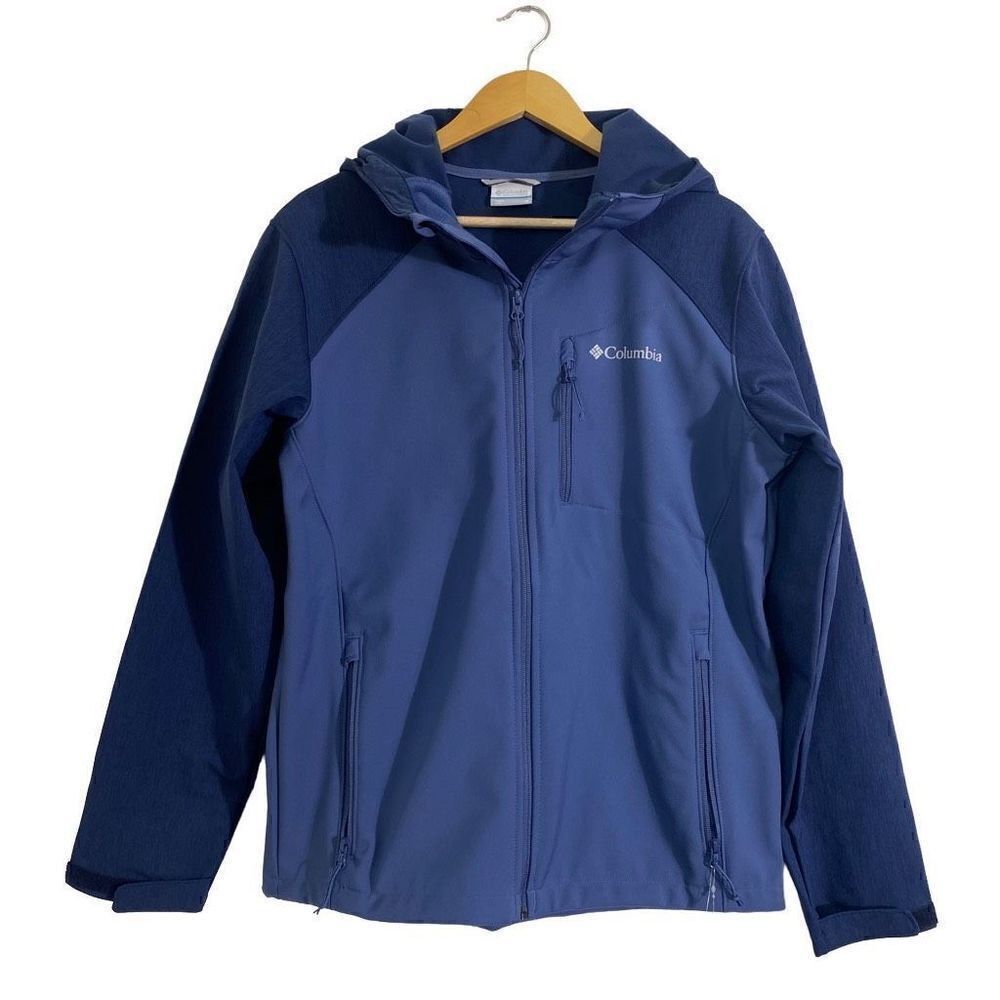 Columbia men’s softshell outdoor jacket with hood medium nwot
